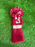 Vintage Knitted 3 Wood Headcover - Red
