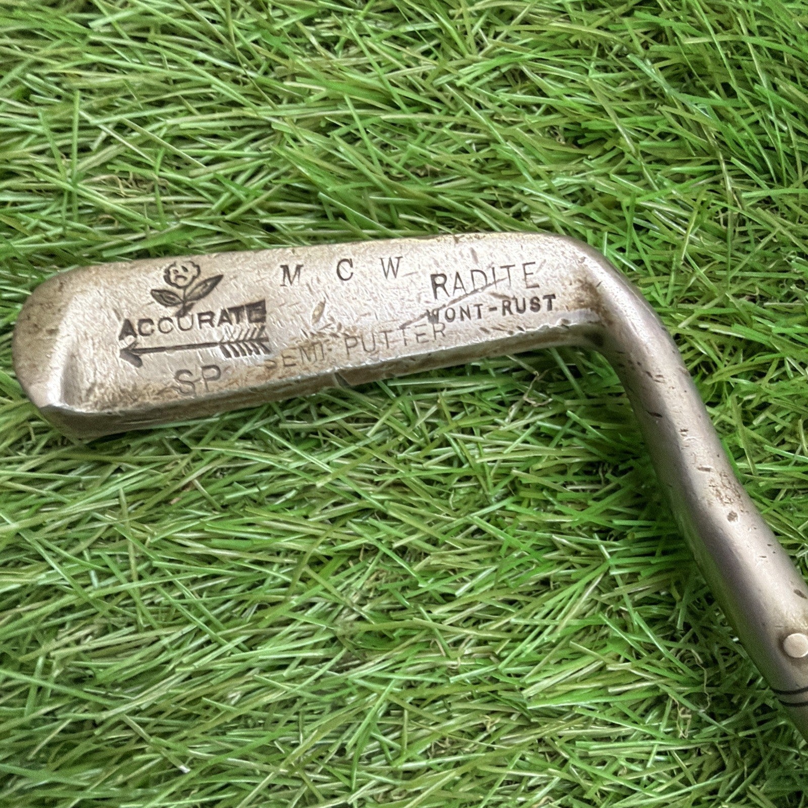 Antique MacGregor Radite Accurate Semi-Putter RH Leather Grip 34.5"