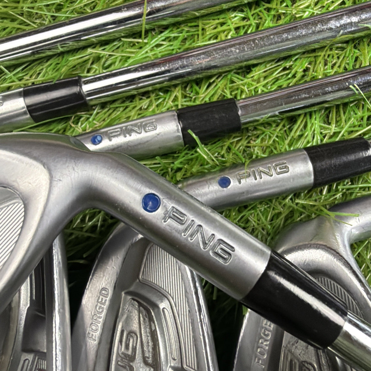 Ping Anser Forged Iron Set (4-PW NO 9i) Blue Dot RH AWT Stiff Flex Steel Shafts