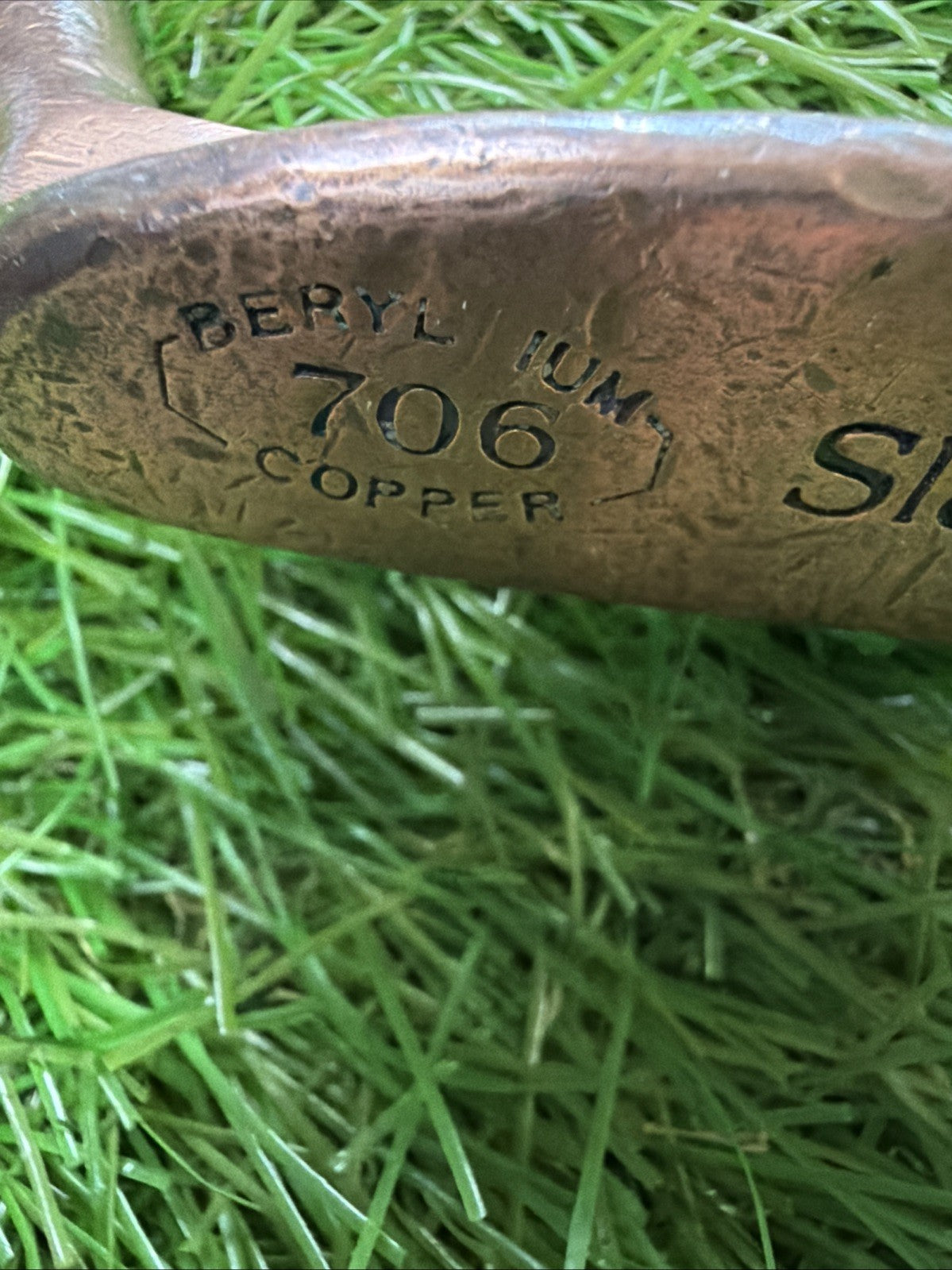 Vintage 706 Beryllium Copper Slazenger Putter BC Series RH Steel Shaft 35"