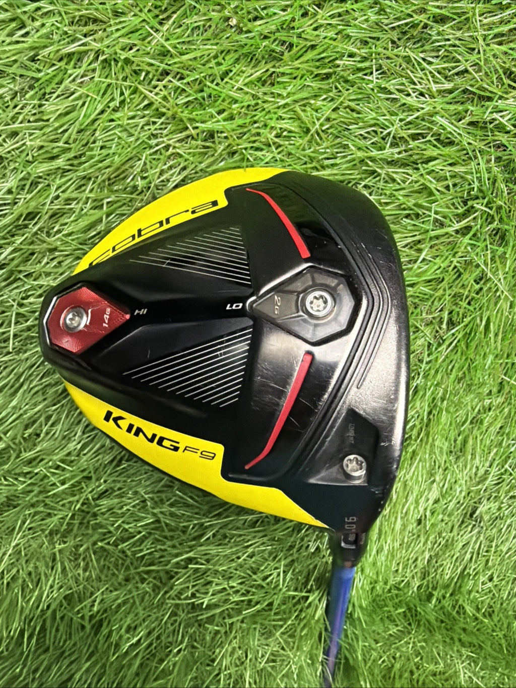 Cobra King F9 9° Driver Adj. Loft RH Grafalloy ProLaunch Blue 65g Reg Flex 45.5"