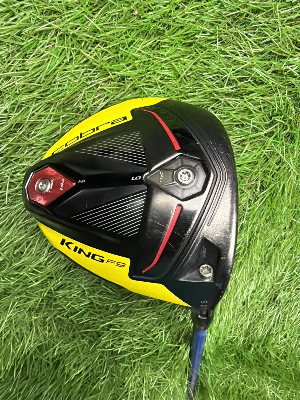 Cobra King F9 9° Driver Adj. Loft RH Grafalloy ProLaunch Blue 65g Reg Flex 45.5"