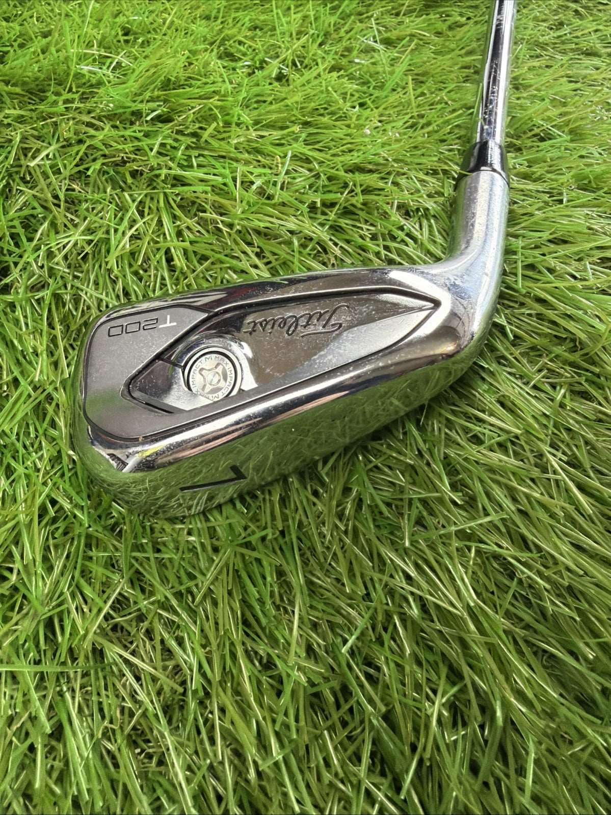 Titleist T200 7 Iron LH True Temper AMT S300 Black Stiff Flex 37.5"