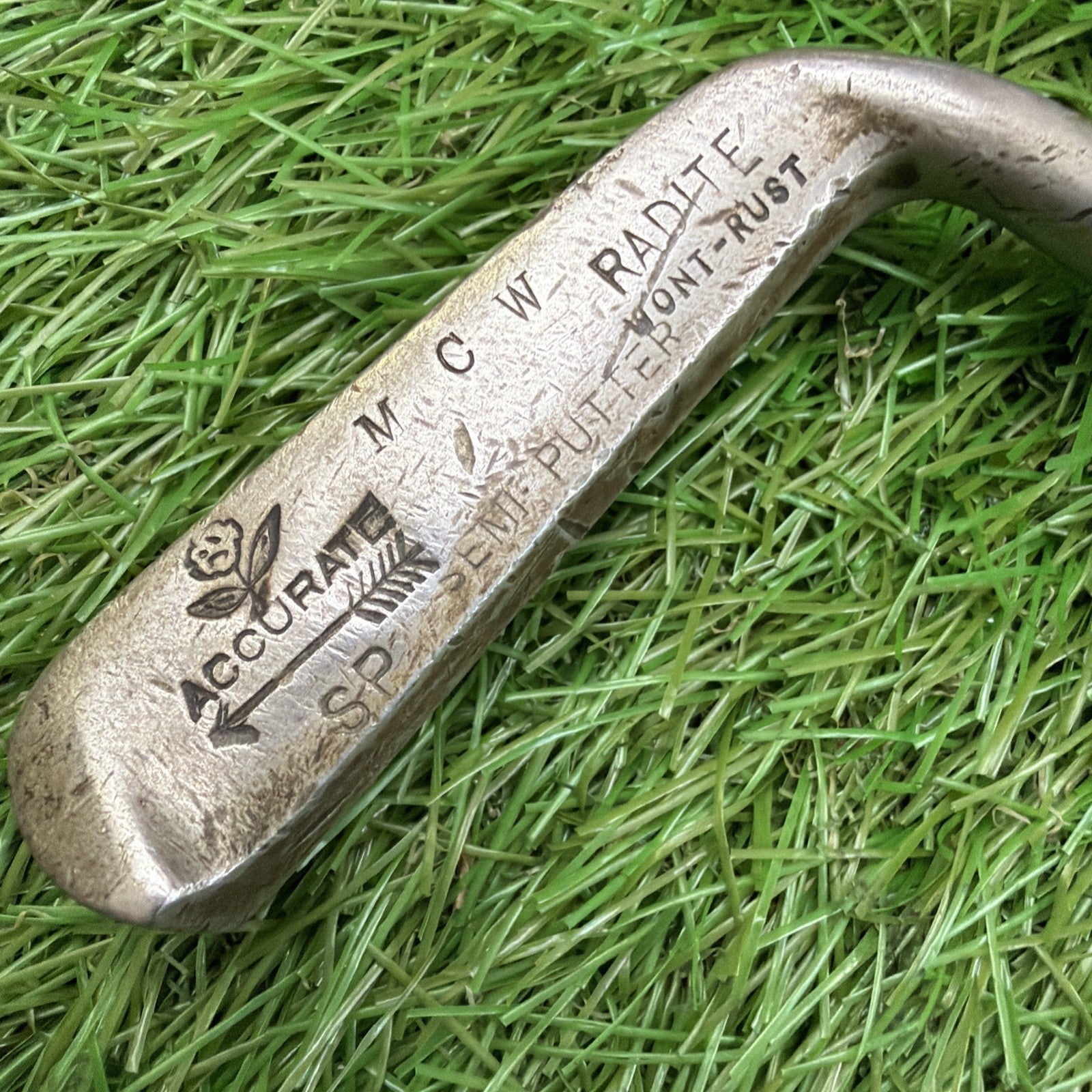 Antique MacGregor Radite Accurate Semi-Putter RH Leather Grip 34.5"