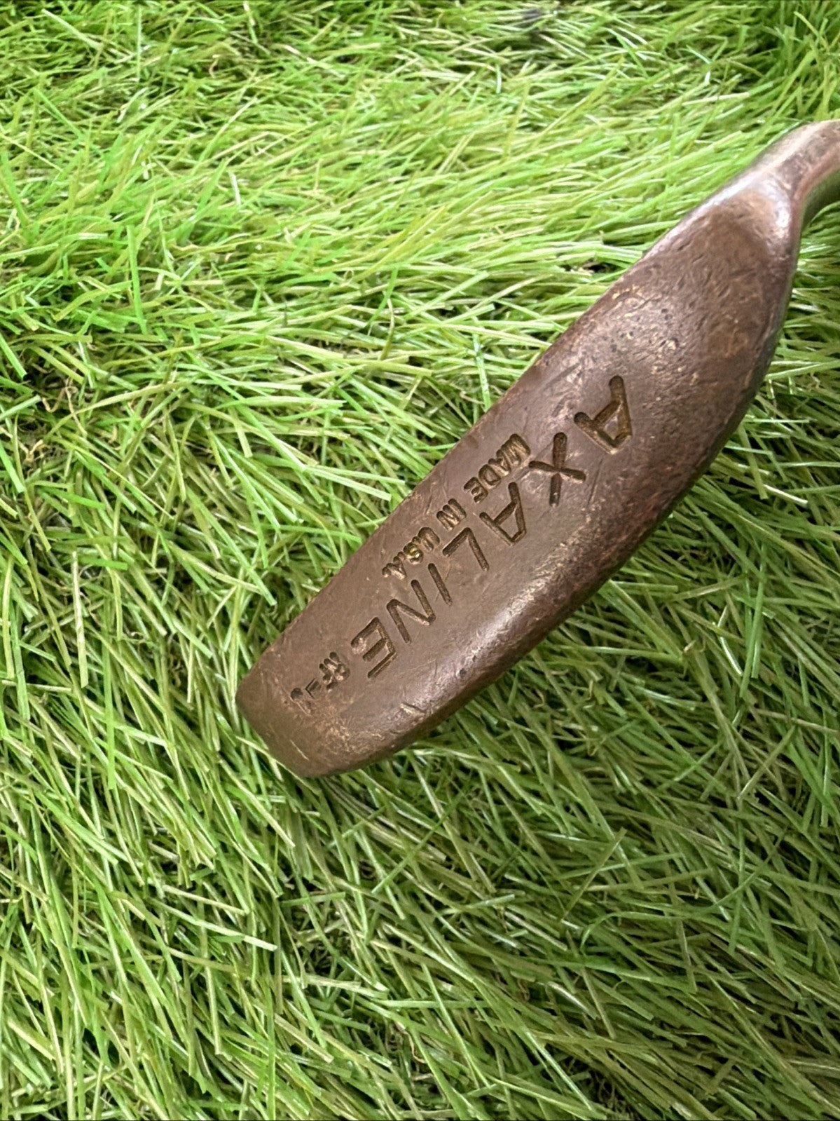 Vintage Axaline Brass Putter RH Steel Shaft 35.5"