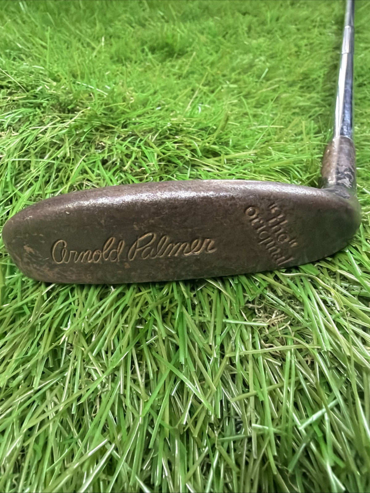 Vintage Arnold Palmer "The Original" Putter LH Steel Shaft Leather Grip 33"