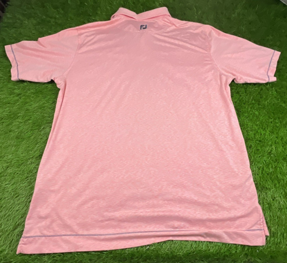 FootJoy Golf Polo XL Pink/White Stripped Pattern