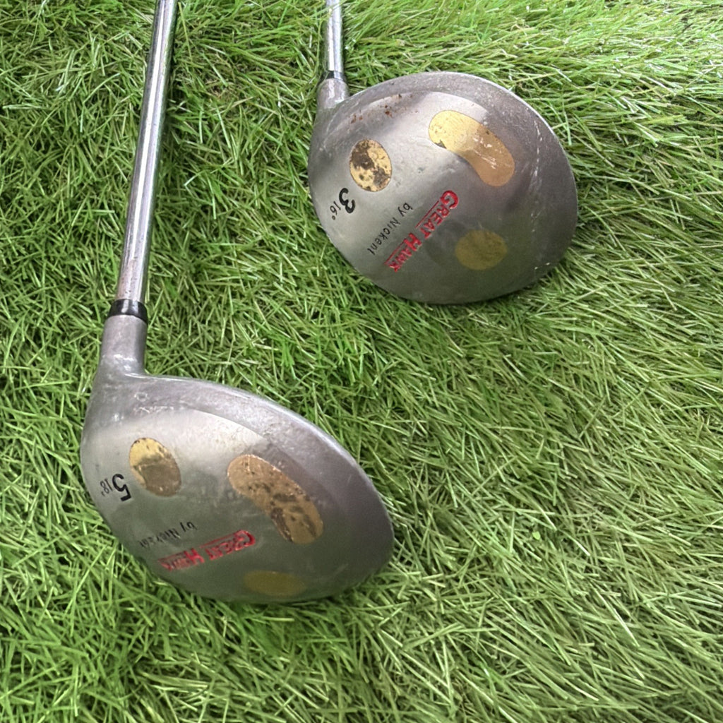 Great Hawk 3 & 5 Woods RH Nickent Steel Shafts