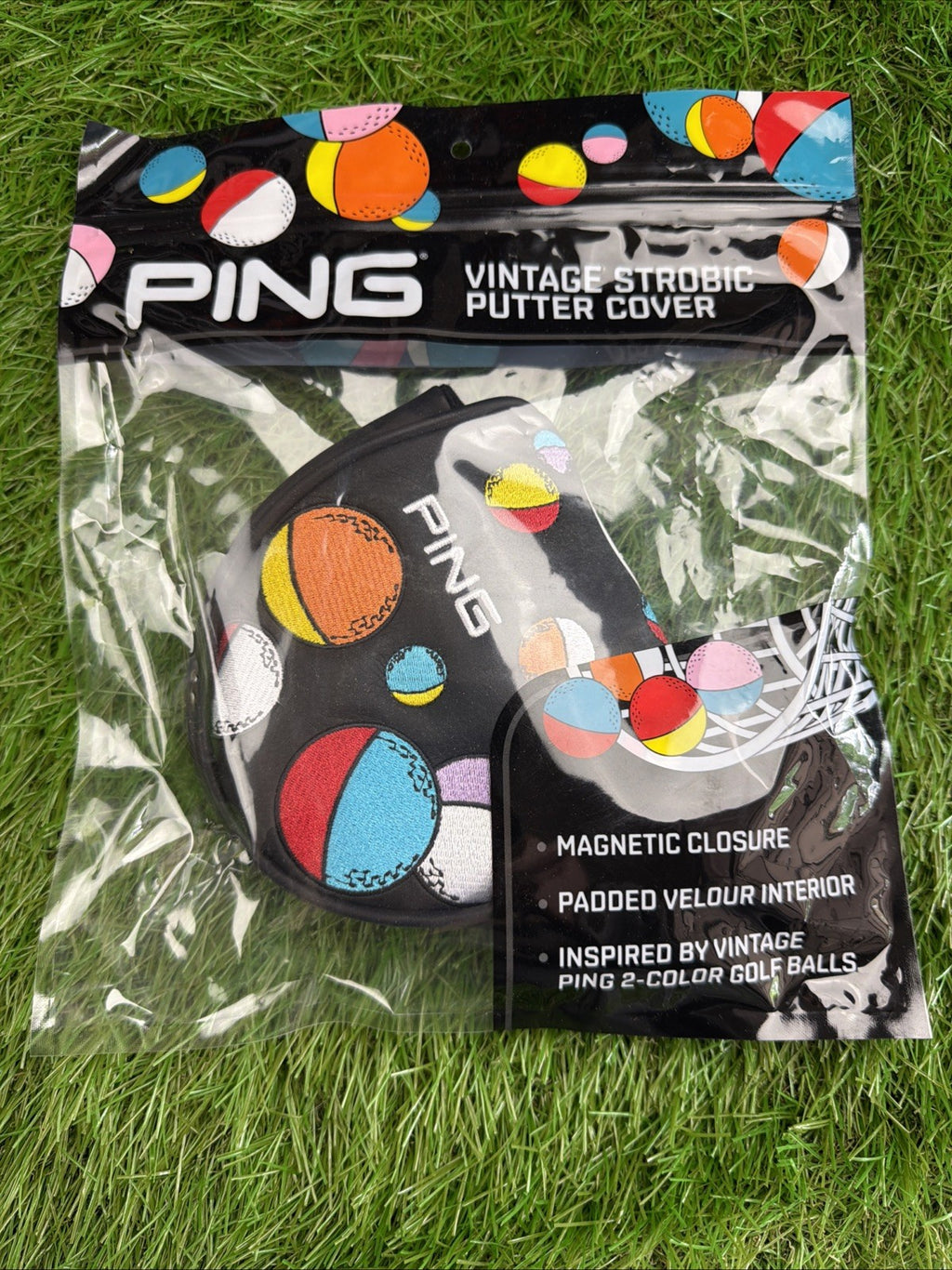 Ping Vintage Strobic Mallet Putter Cover Magnetic Closure