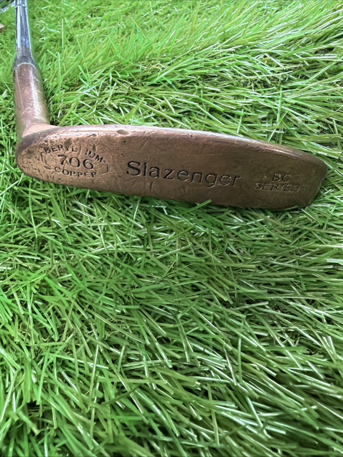 Vintage 706 Beryllium Copper Slazenger Putter BC Series RH Steel Shaft 35"