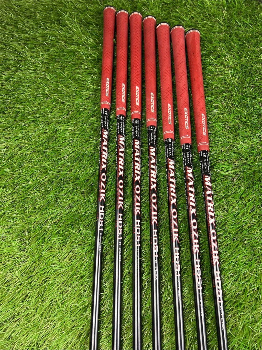 Exotics XCG6 Iron Set (3-PW NO 7 Iron) RH Matrix Ozik 5.1 Regular Flex Shafts