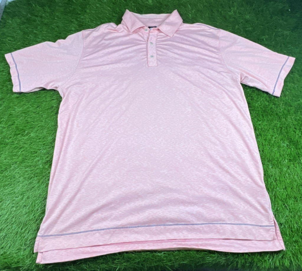 FootJoy Golf Polo XL Pink/White Stripped Pattern