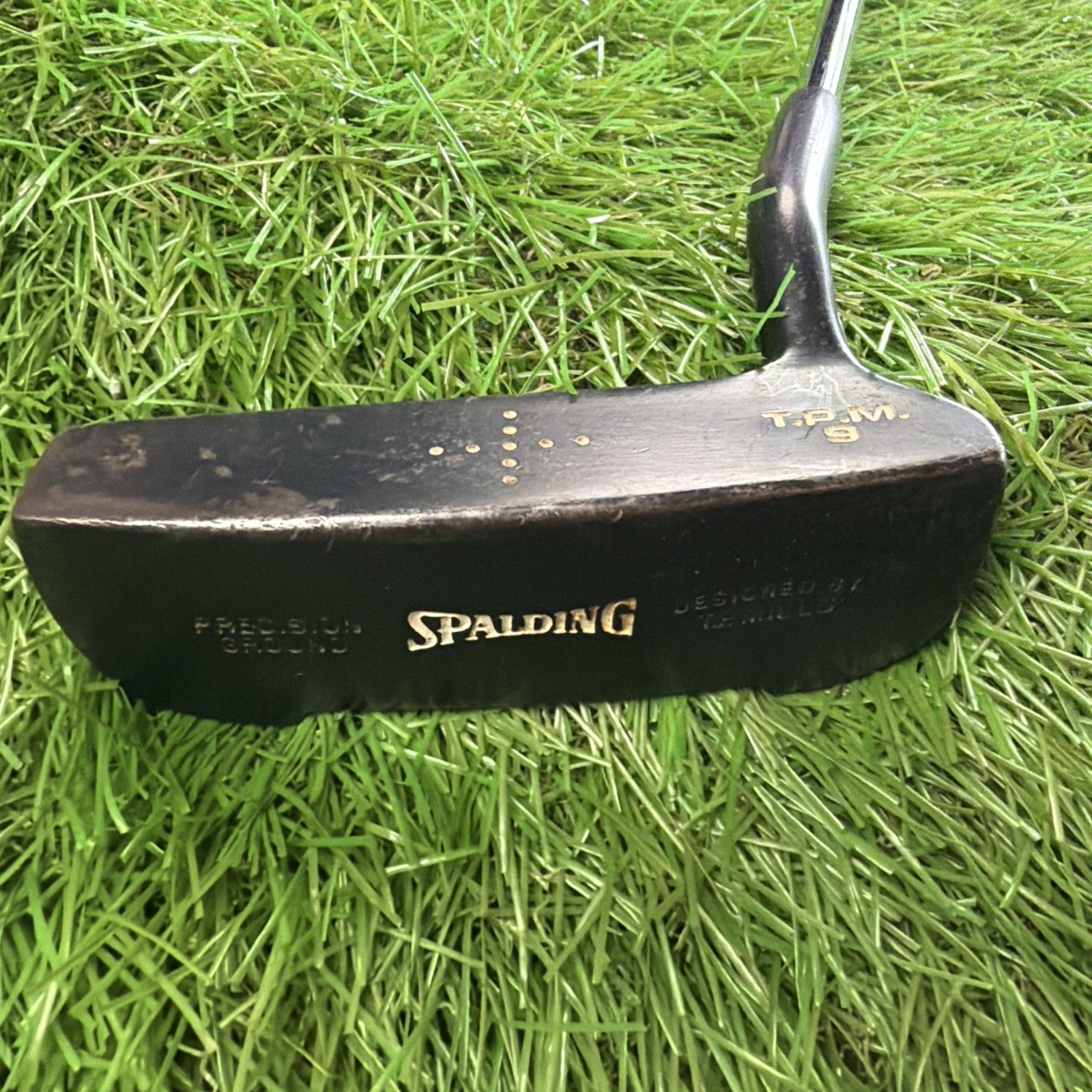 Vintage Spalding T.P.M. 9 Putter RH Steel Shaft Original Grip 35.5"