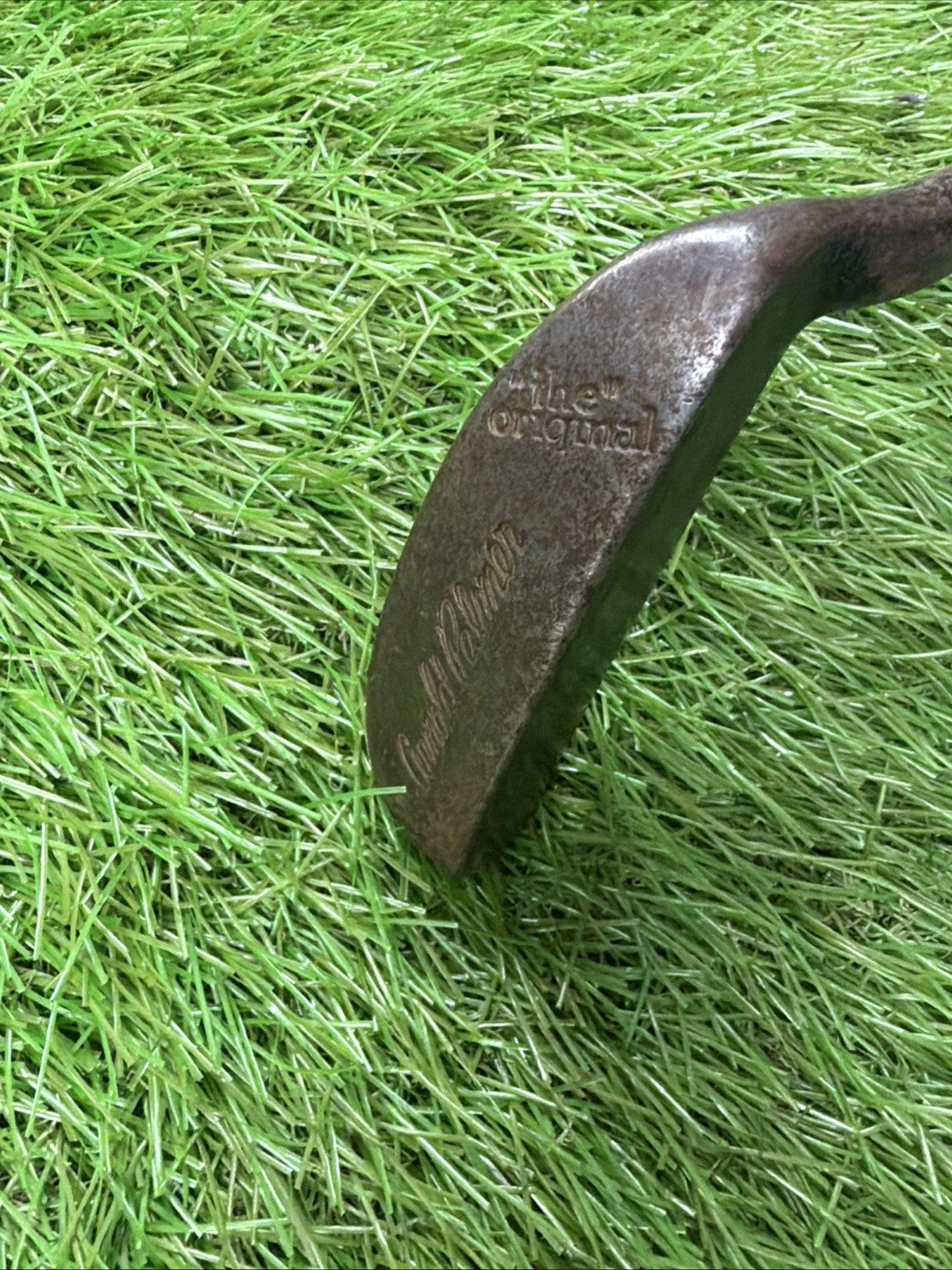 Vintage Arnold Palmer "The Original" Putter LH Steel Shaft Leather Grip 33"