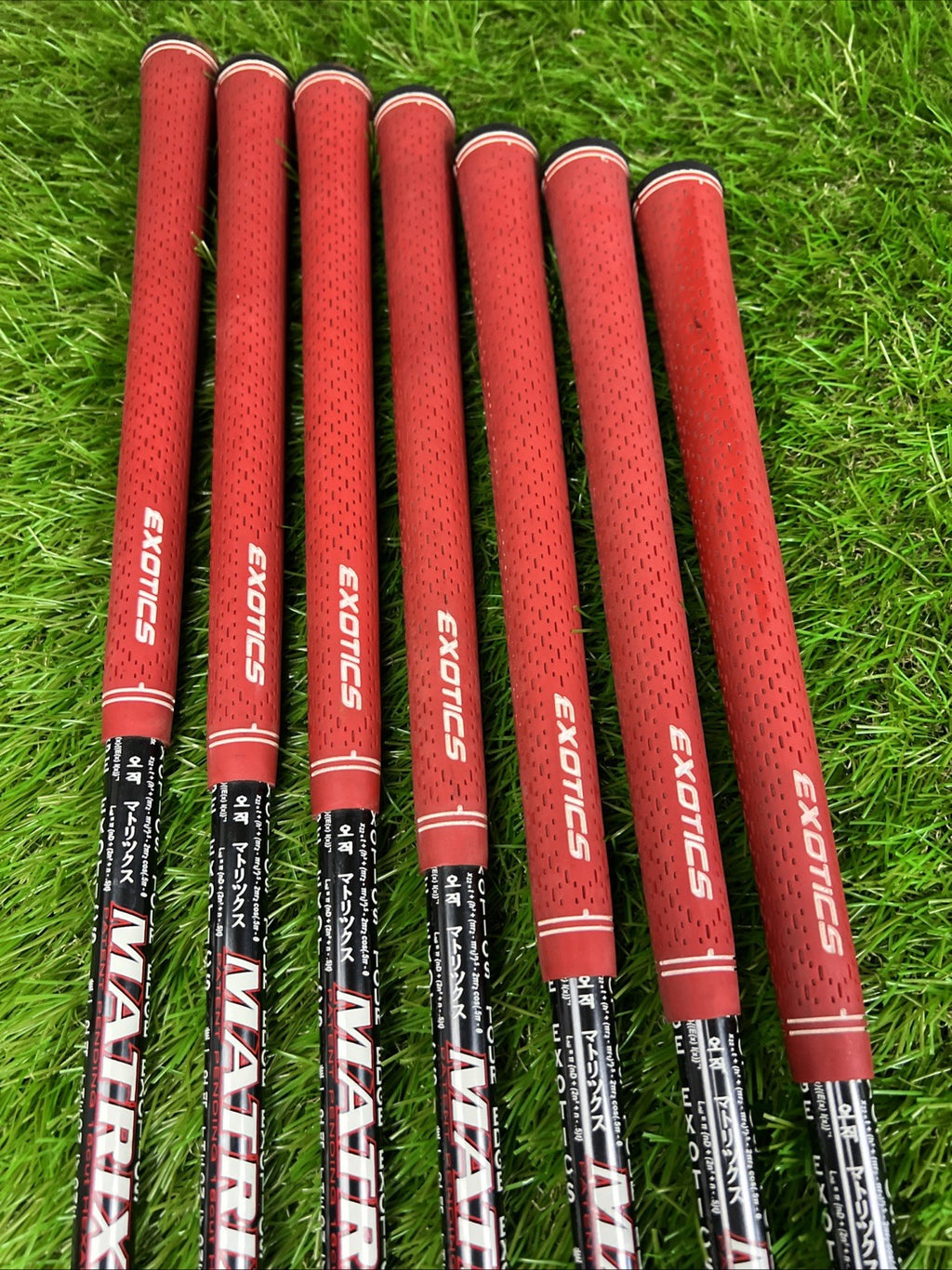 Exotics XCG6 Iron Set (3-PW NO 7 Iron) RH Matrix Ozik 5.1 Regular Flex Shafts