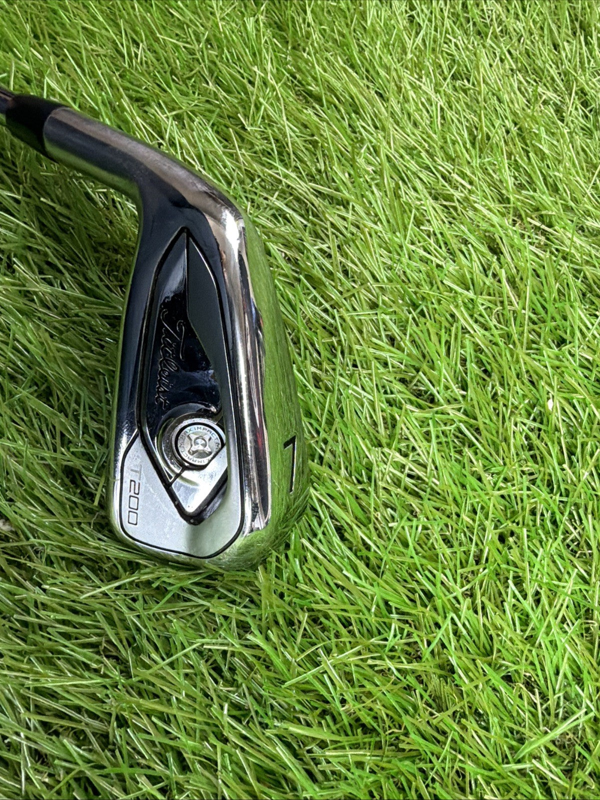 Titleist T200 7 Iron LH True Temper AMT S300 Black Stiff Flex 37.5"