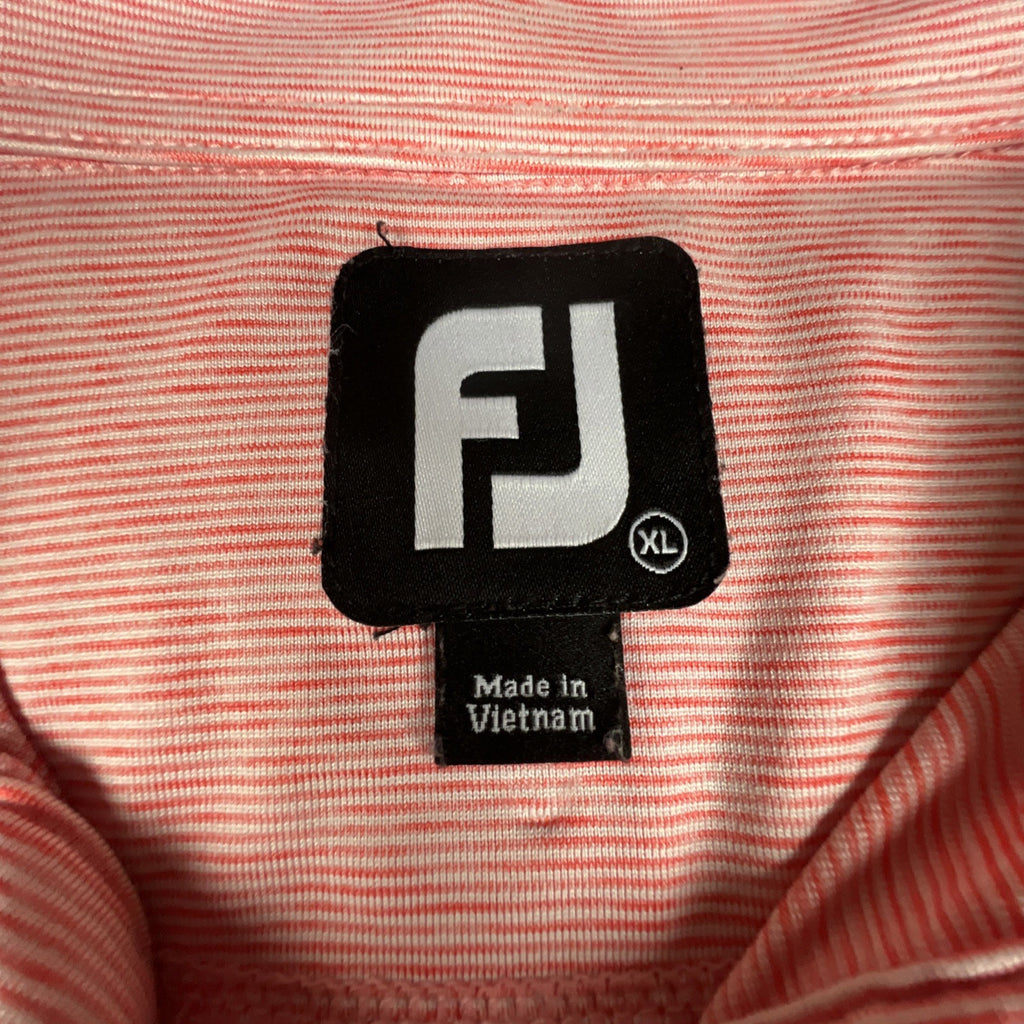 FootJoy Golf Polo XL Pink/White Stripped Pattern