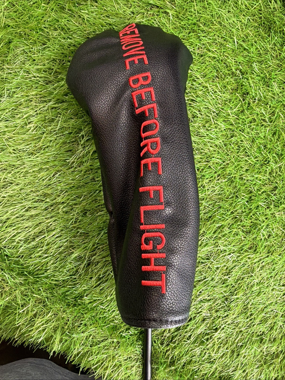 Driver Headcover Remove Before Flight Black