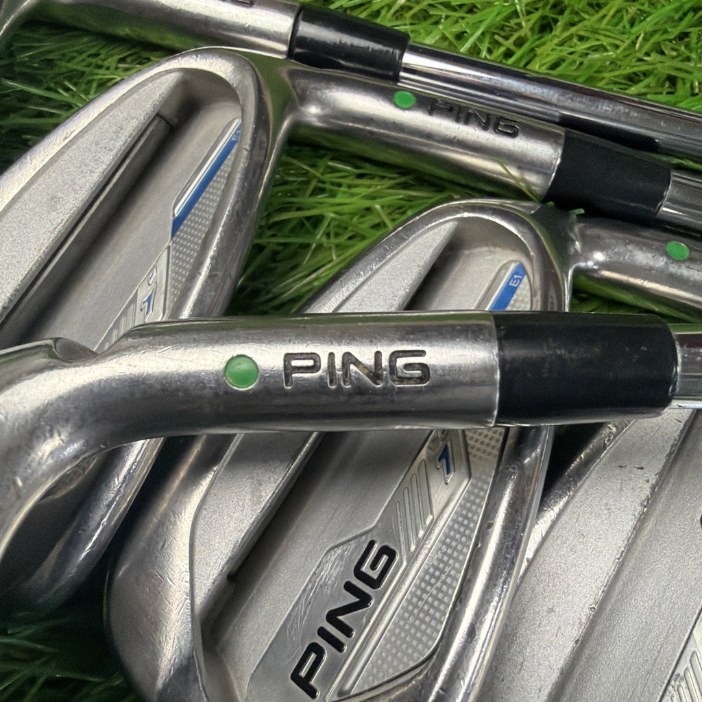 Ping i Series E-1 Iron Set 7-U Wedge Green Dot RH CFS Distance Reg Flex