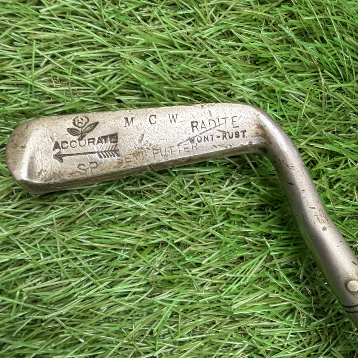 Antique MacGregor Radite Accurate Semi-Putter RH Leather Grip 34.5"