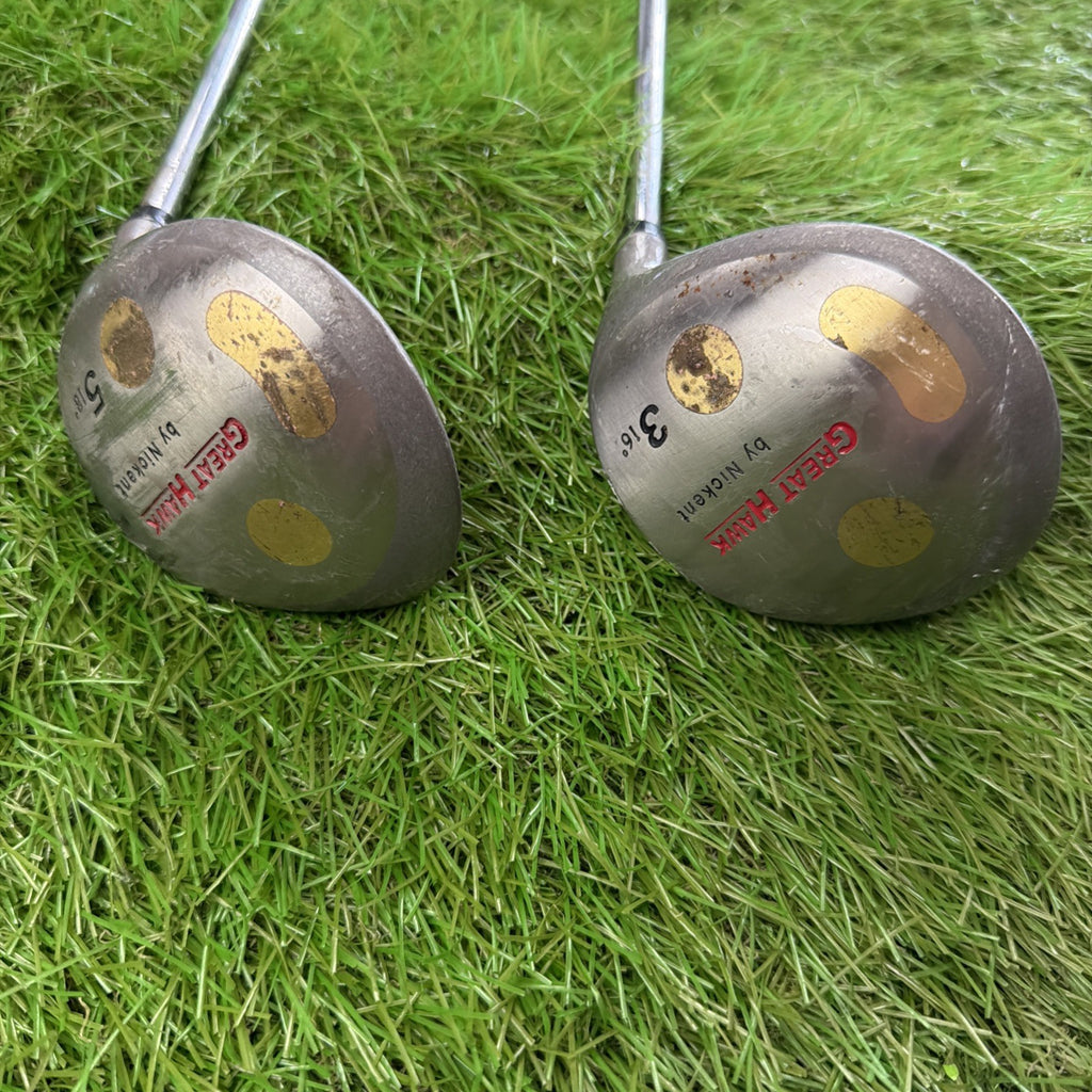 Great Hawk 3 & 5 Woods RH Nickent Steel Shafts