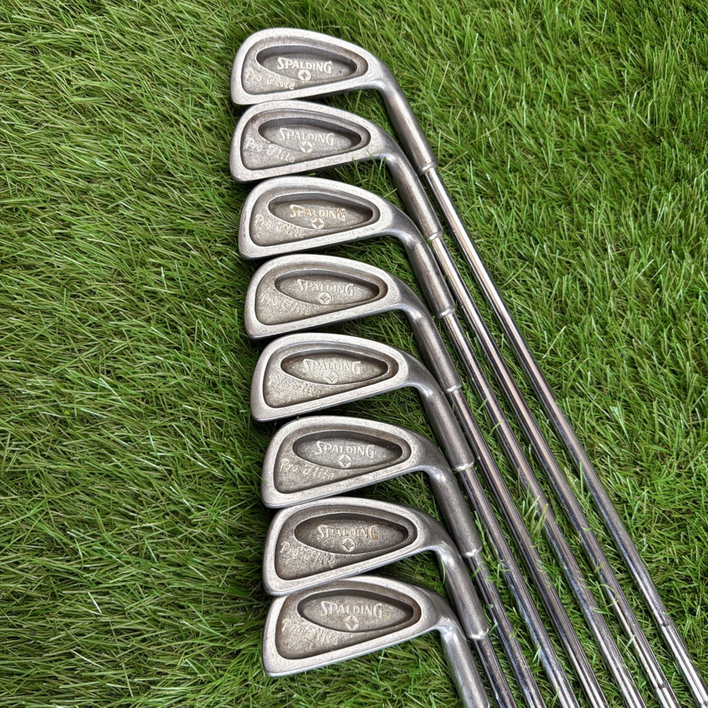 Vintage Spalding Pro Flite Iron Set (3-PW) RH Light Weight Medium Flex Shafts