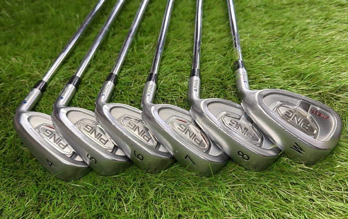 Ping Anser Forged Iron Set (4-PW NO 9i) Blue Dot RH AWT Stiff Flex Steel Shafts