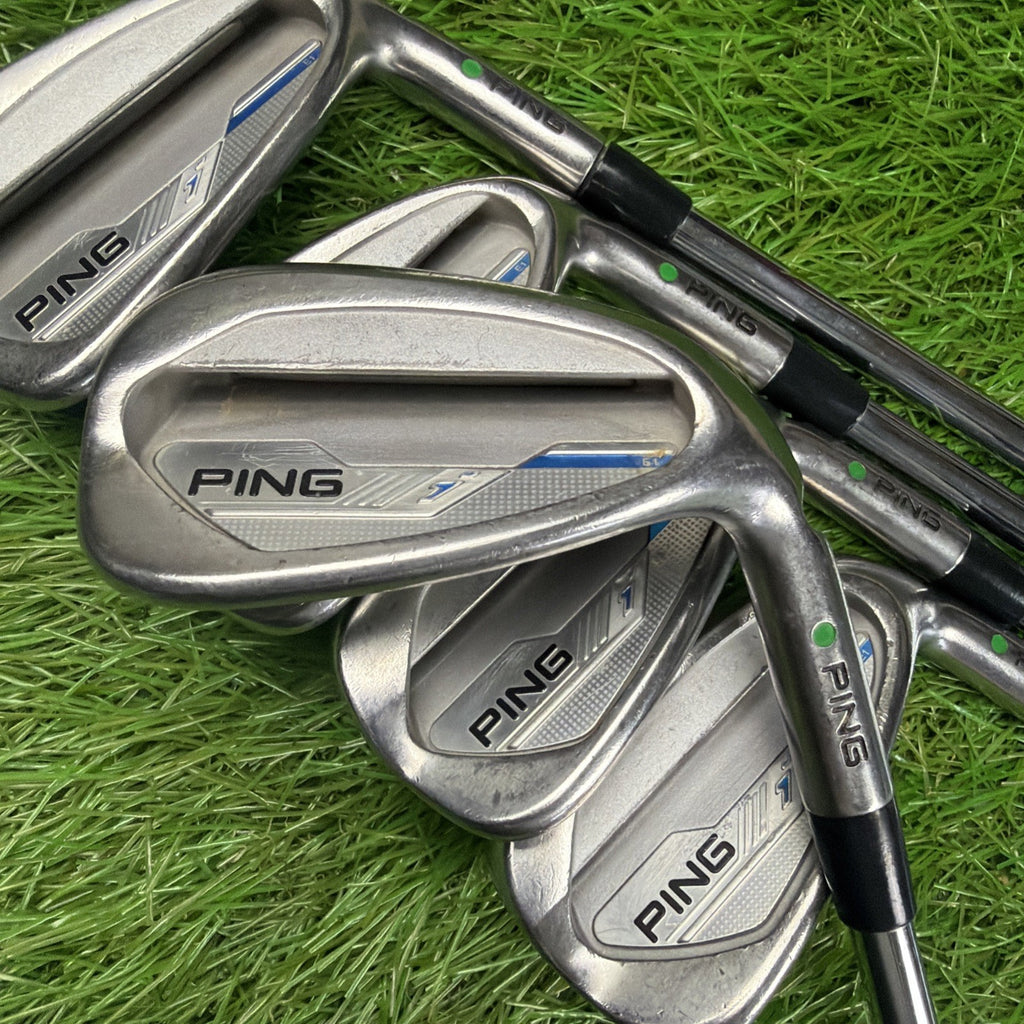 Ping i Series E-1 Iron Set 7-U Wedge Green Dot RH CFS Distance Reg Flex