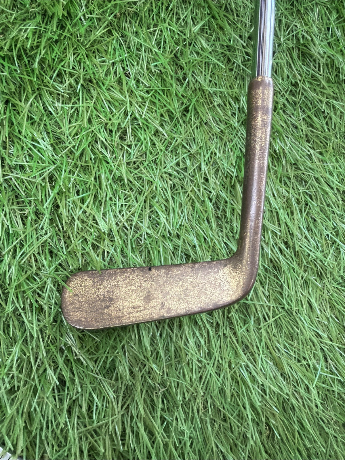 Vintage Axaline Brass Putter RH Steel Shaft 35.5"