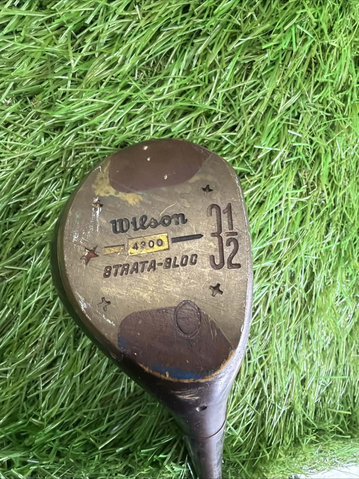 Vintage Wilson Strata Bloc 3.5 Wood RH Steel Shaft Reg Flex 42.5" Leather Grip