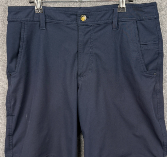 Lululemon Mens Commission Shorts Navy Blue Golf Chino 9 Inch Inseam Size 34