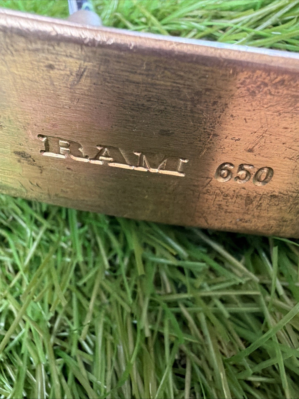 Vintage RAM Horned 650 Brass Putter RH True Temper Shaft 35.5"