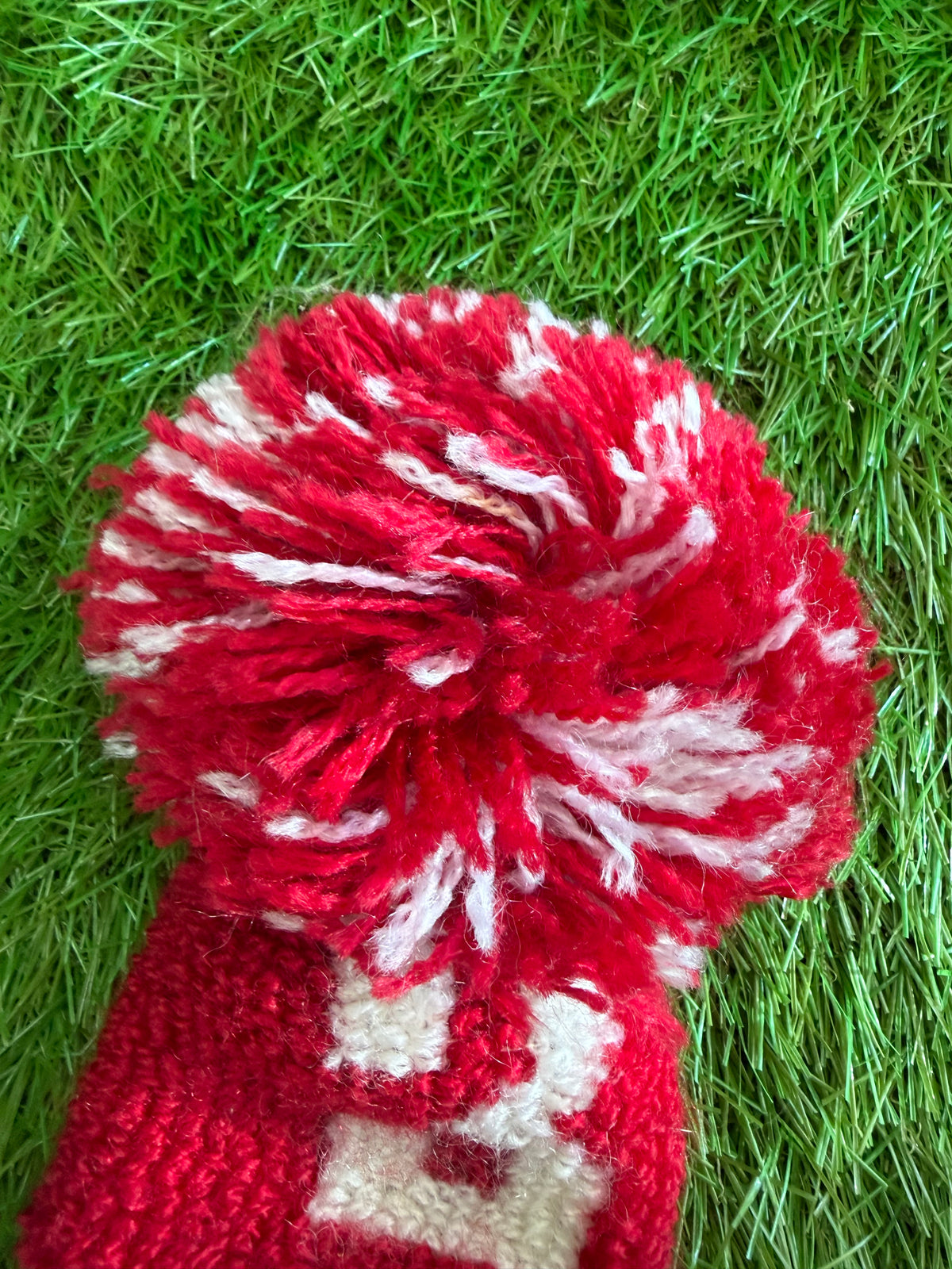Vintage Knitted 3 Wood Headcover - Red