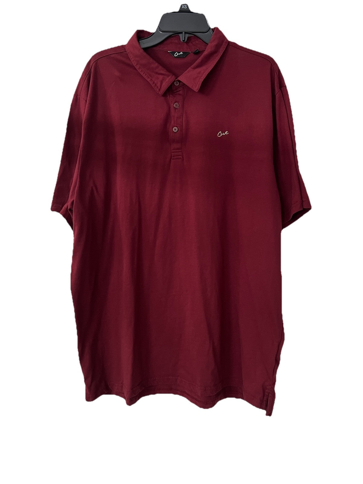 CUT Short Sleeve Golf Polo Shirt Maroon Stretch Men's XXL NEW