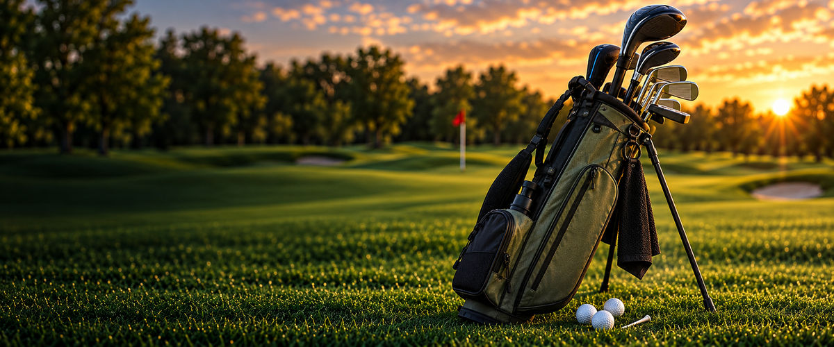 SIP Golf premium golf equipment at golden hour